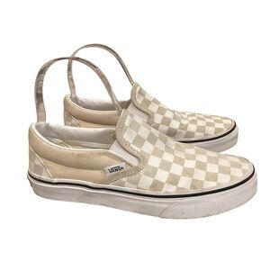 Classic Slip-On Checkerboard Shoe Size Mens 4.5/Womens 6 French Oak Brown